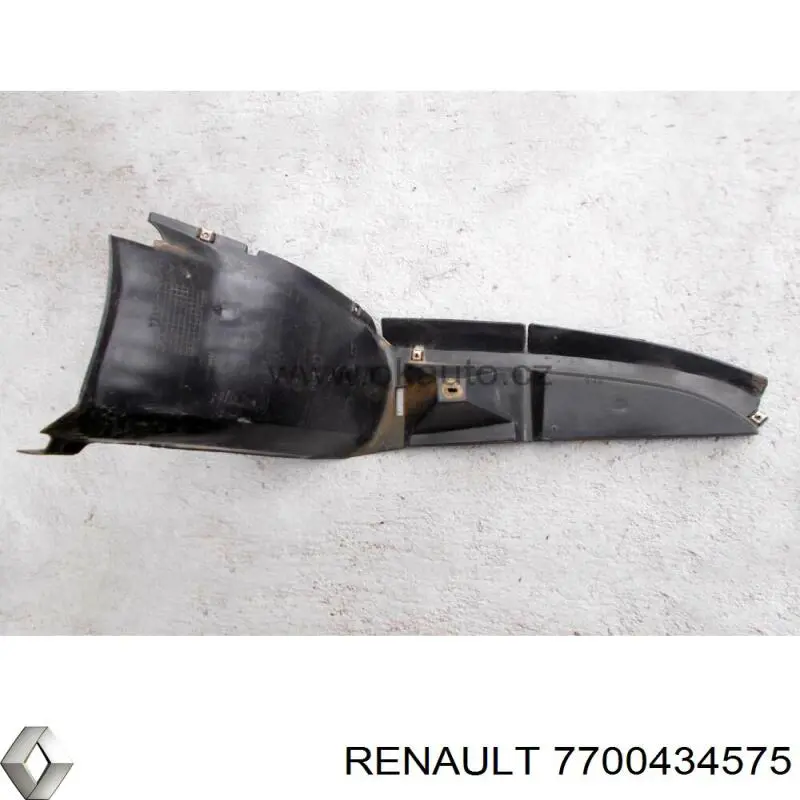 7700434575 Renault (RVI) guarda-barras do pára-lama traseiro direito