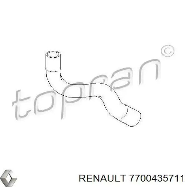 Шланг радиатора охлаждения Renault (RVI) 7700435711 цена, от 12.68 USD