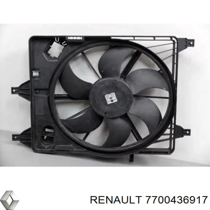 7700436917 Renault (RVI) difusor do radiador de esfriamento, montado com motor e roda de aletas