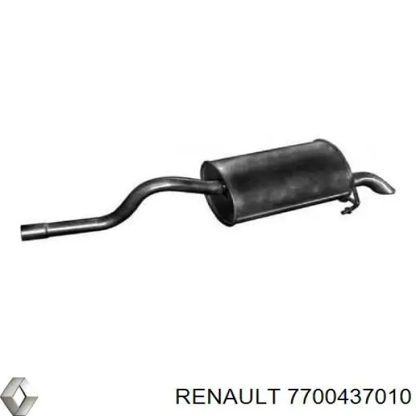 Глушитель, задняя часть 7700437010 Renault (RVI)