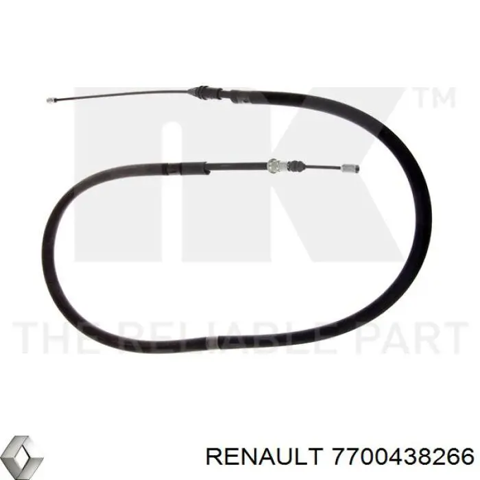 Купить 7700438266 Renault (RVI) Трос стояночного тормоза задний левый