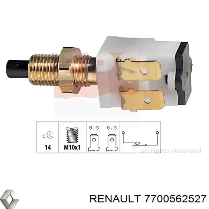 Датчик включения стопсигнала 7700562527 Renault (RVI)