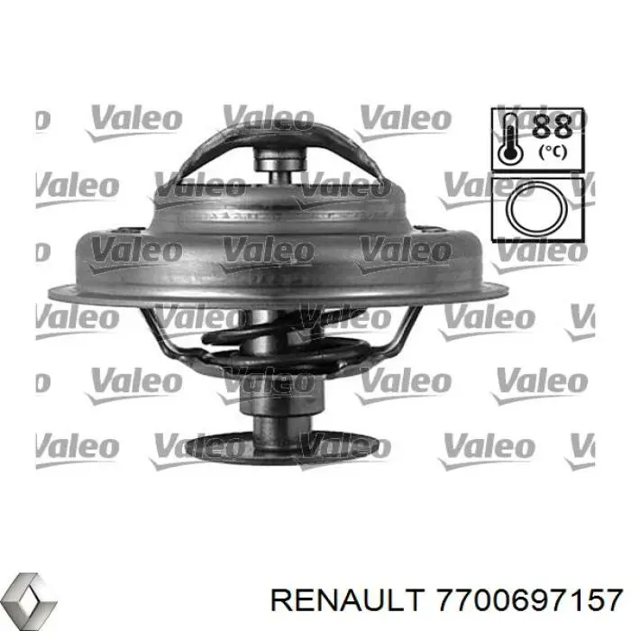 Термостат в корпусе Renault (RVI) 7700697157 цена, от 11.43 USD
