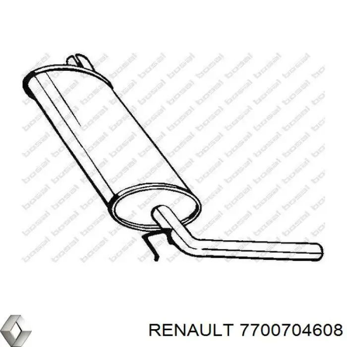 Глушитель задний 7700704608 Renault (RVI)
