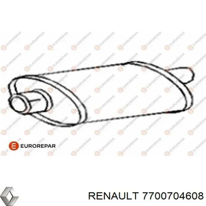 7700704608 Renault (RVI) Выхлопная труба