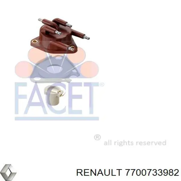 Крышка распределителя зажигания (трамблера) 7700733982 Renault (RVI)