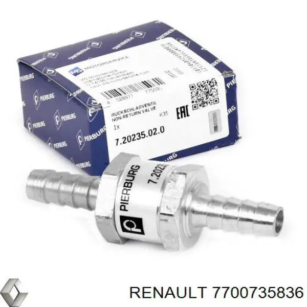 Купить 7700735836 Renault (RVI) Обратный клапан возврата топлива