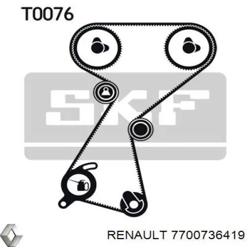 Ролик натяжителя ремня ГРМ Renault (RVI) 7700736419