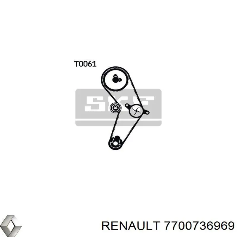 7700736969 Renault (RVI) Ремень двигателя