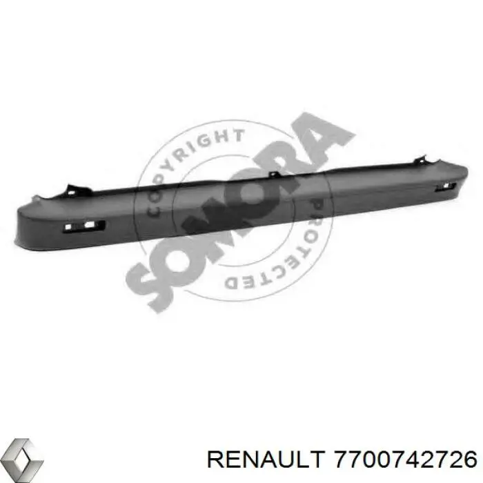 Бампер задний, центральная часть Renault (RVI) 7700742726 цена, от 232.76 USD