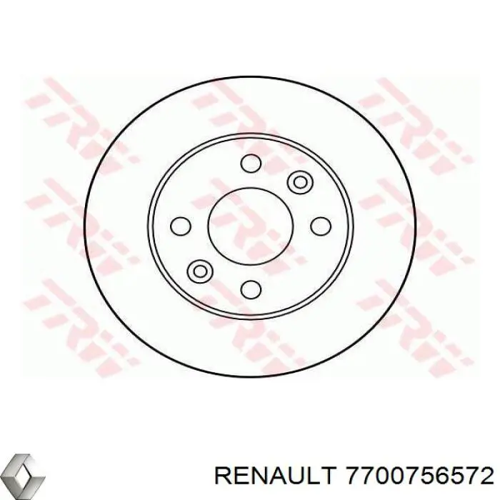 Тормоз дисковый передний Renault (RVI) 7700756572 цена, от 20.32 USD