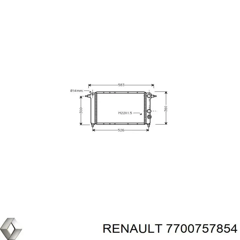 7700757854 Renault (RVI) Радиатор основной