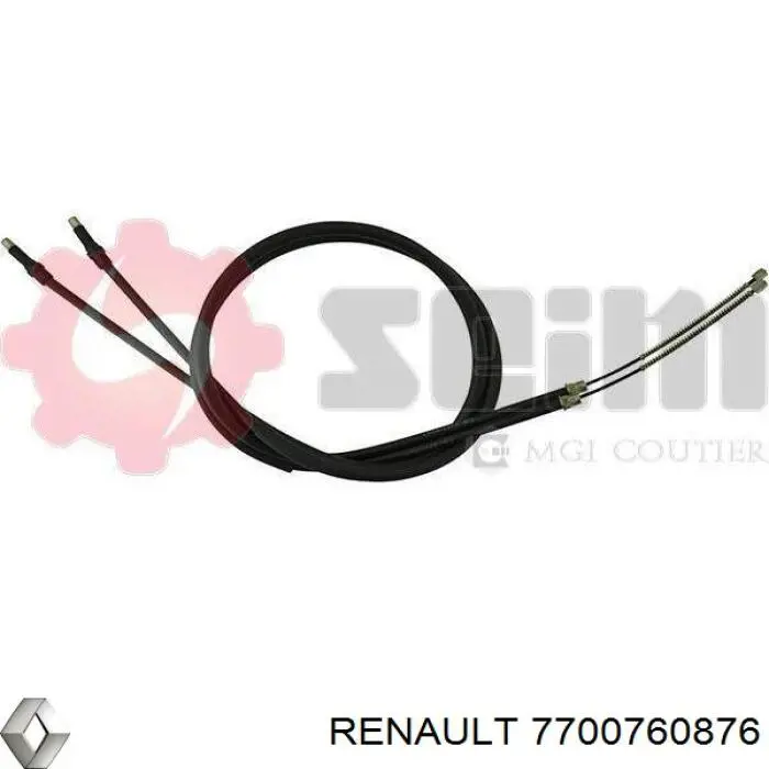 Cable de freno de mano trasero derecho/izquierdo 7700760876 Renault (RVI)