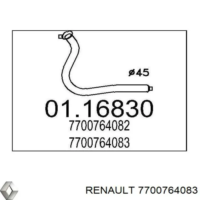  Приёмная труба Renault 11 