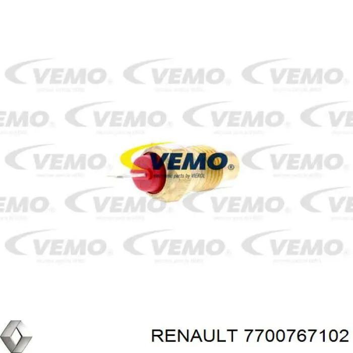 Sensor de temperatura del refrigerante 7700767102 Renault (RVI)