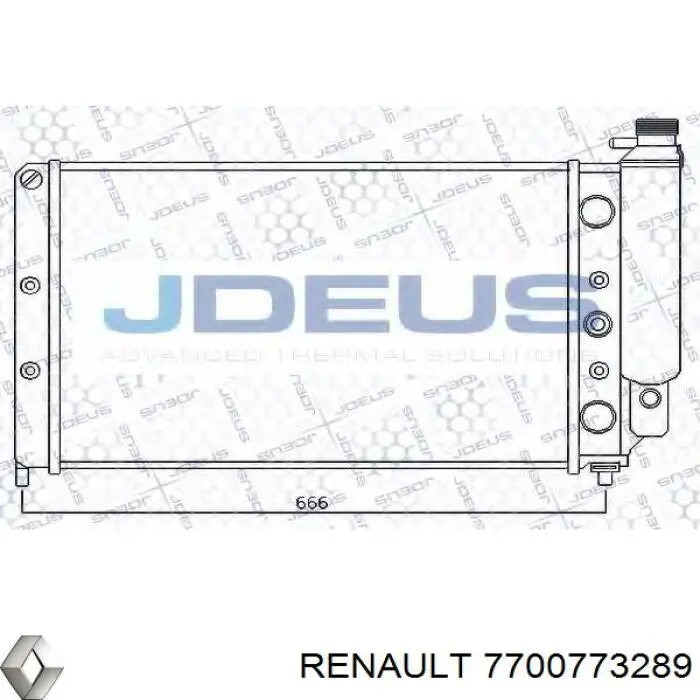 Радиатор 7700773289 Renault (RVI)