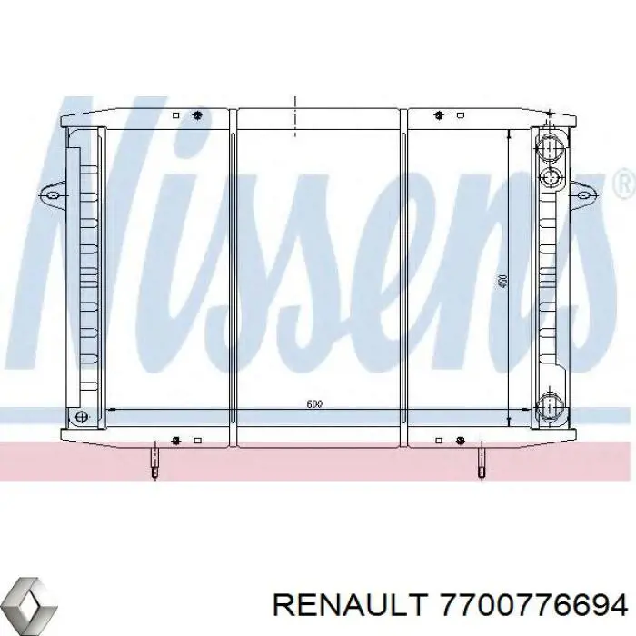Radiador de esfriamento de motor Renault (RVI) 7700776694 preço, a partir de  