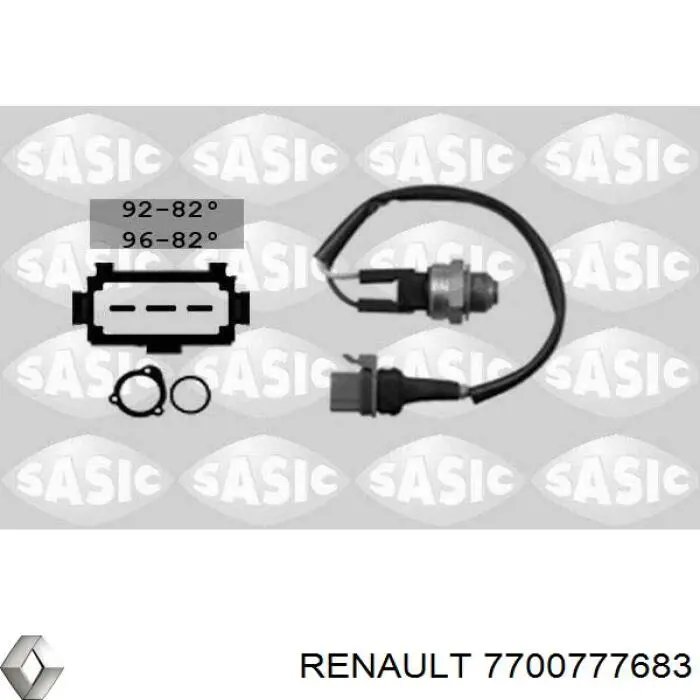7700777683 Renault (RVI) датчик температуры охлаждающей жидкости (включения вентилятора радиатора)