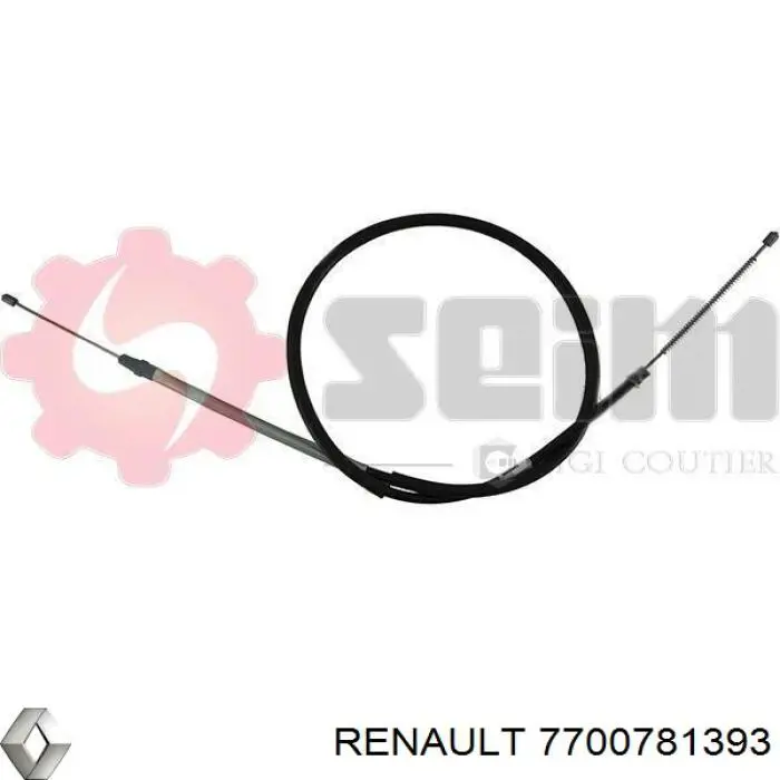 Задний трос ручника 7700781393 Renault (RVI)