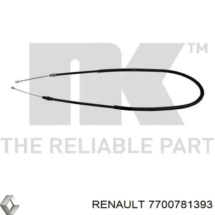 7700781393 Renault (RVI) Трос ручного тормоза задний правый/левый