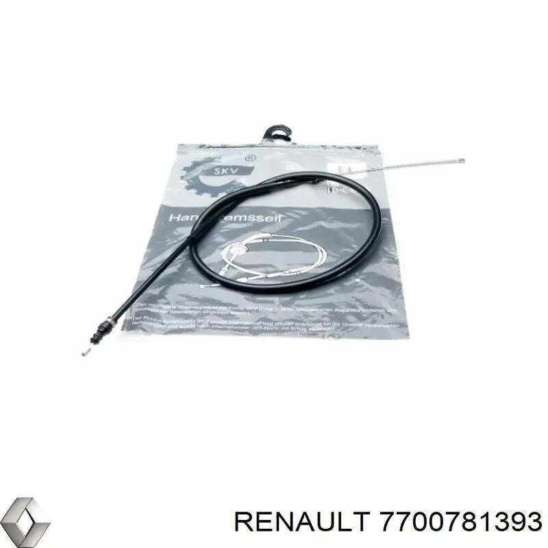 Задний трос ручника 7700781393 Renault (RVI)