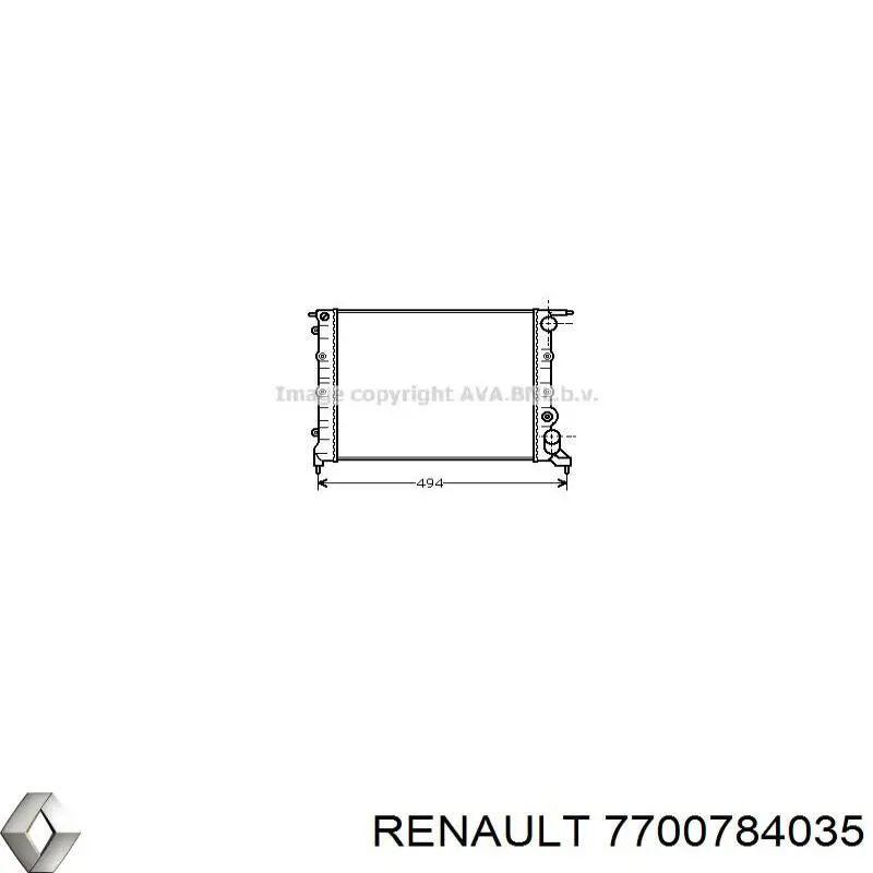 Радиатор 7700784035 Renault (RVI)