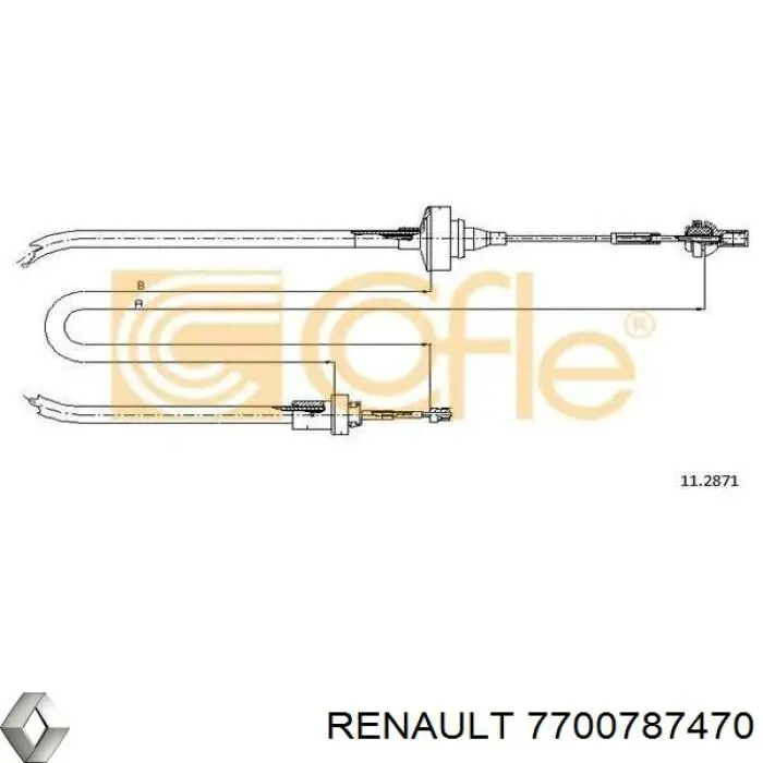 7700787470 Renault (RVI) трос сцепления