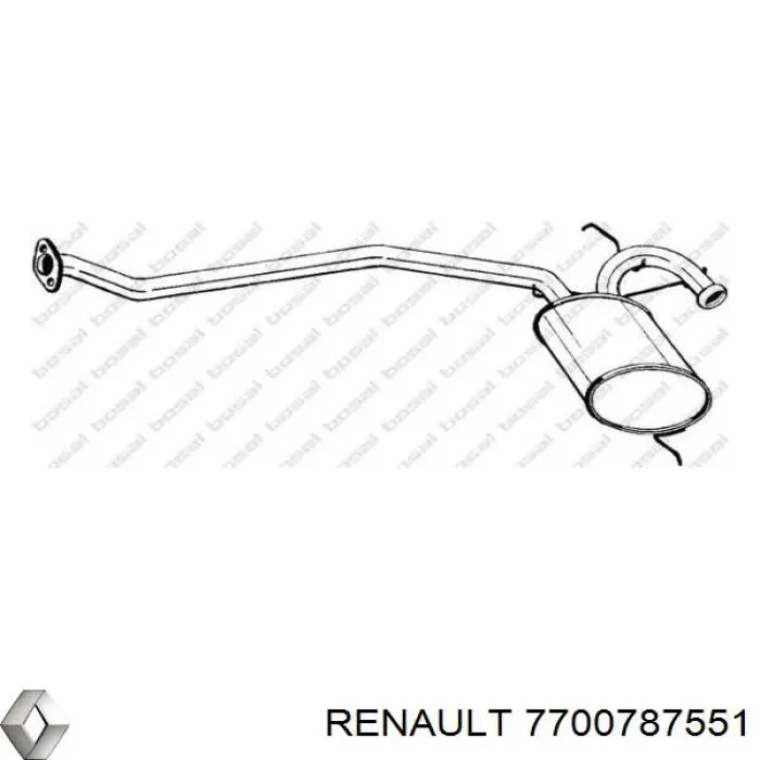 Глушитель, центральная часть на Renault 19 I 