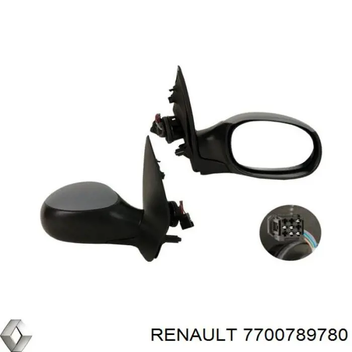 Правое зеркало 7700789780 Renault (RVI)