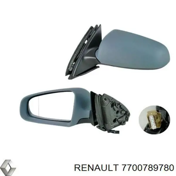 Правое зеркало 7700789780 Renault (RVI)