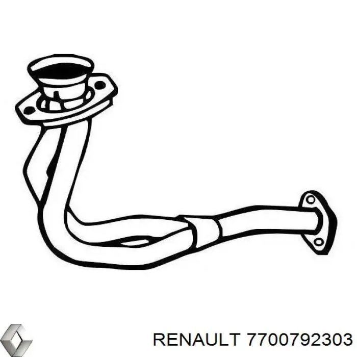 7700792303 Renault (RVI) труба приемная (штаны глушителя передняя)