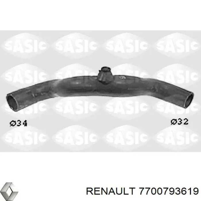 7700793619 Renault (RVI) Шланг системы охлаждения