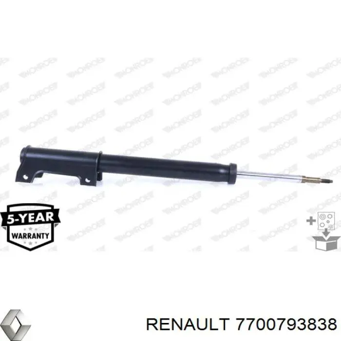7700793838 Renault (RVI) amortecedor traseiro