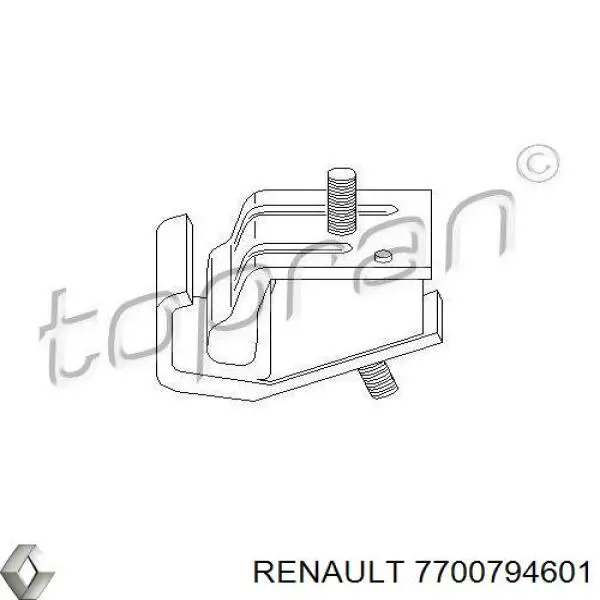 Подушка (опора) двигателя левая передняя 7700794601 Renault (RVI)