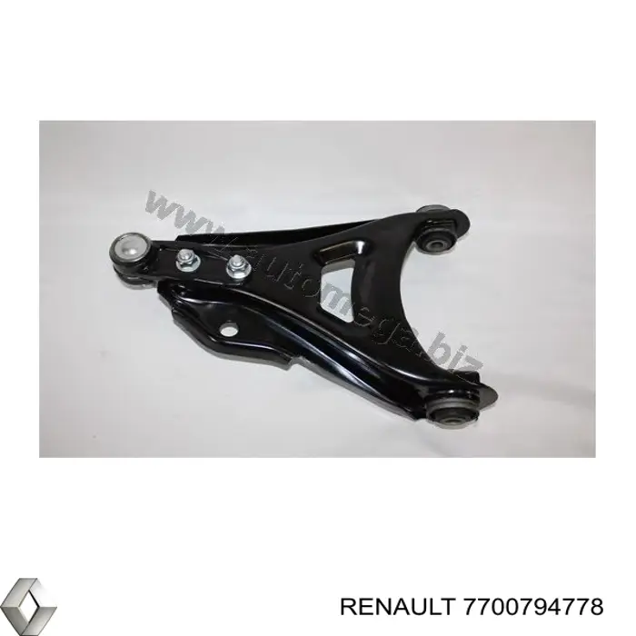 Купить 7700794778 Renault (RVI) Нижний правый рычаг передней подвески