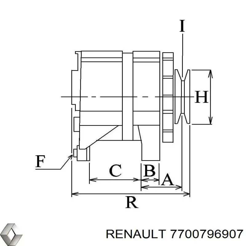 Генератор 7700796907 Renault (RVI)