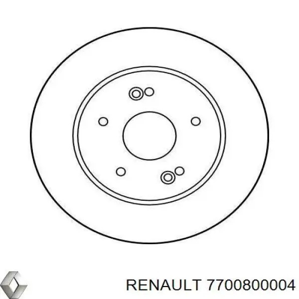 Тормозные диски 7700800004 Renault (RVI)