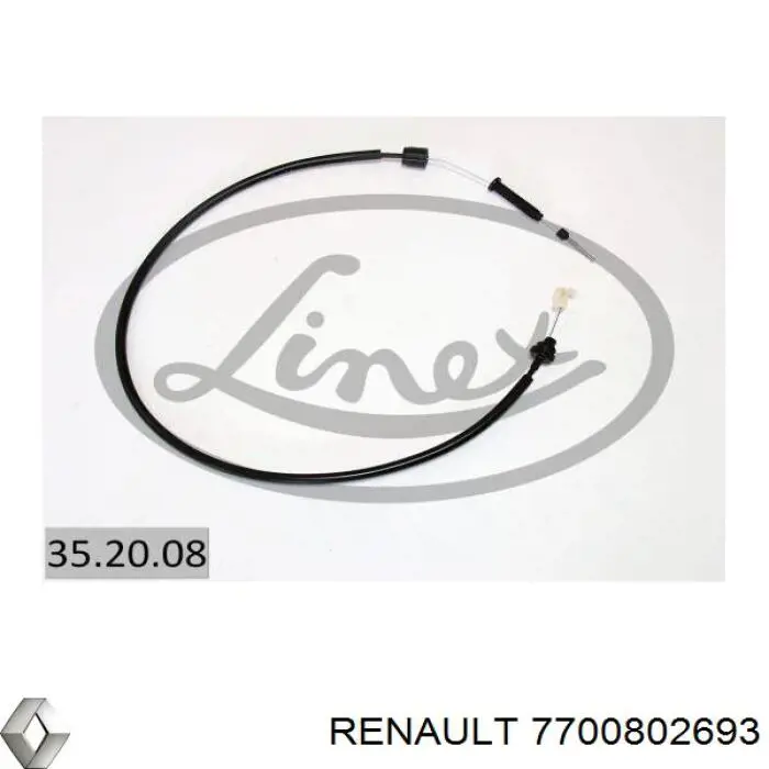 Трос/тяга газа (акселератора) Renault (RVI) 7700802693