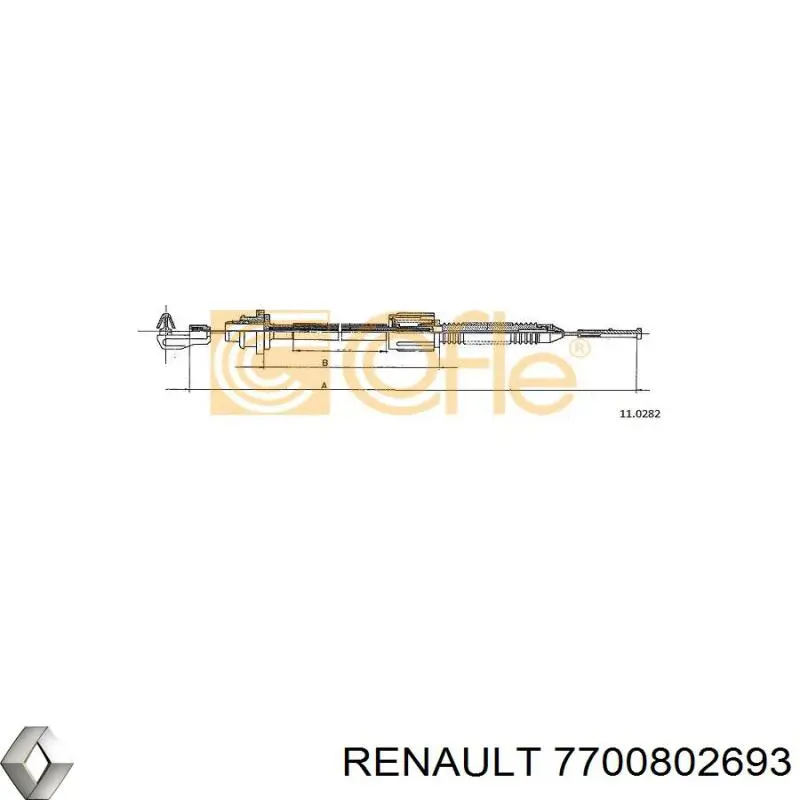7700802693 Renault (RVI) Трос акселератора