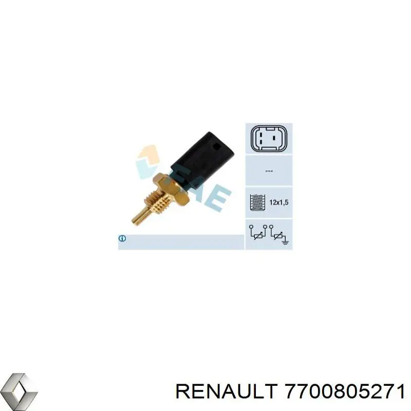 Датчик указателя температуры охлаждающей жидкости Renault (RVI) 7700805271 цена, от 17.59 USD