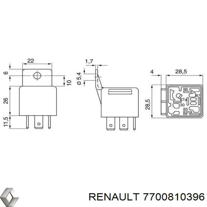  Renault (RVI) 7700810396 цена, от 5.07 USD