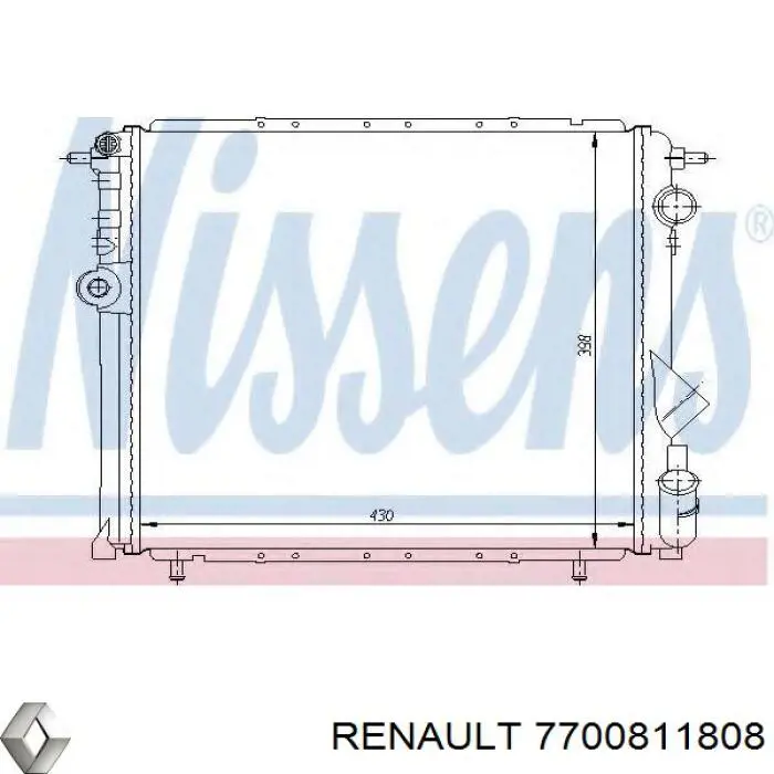 Радиатор 7700811808 Renault (RVI)