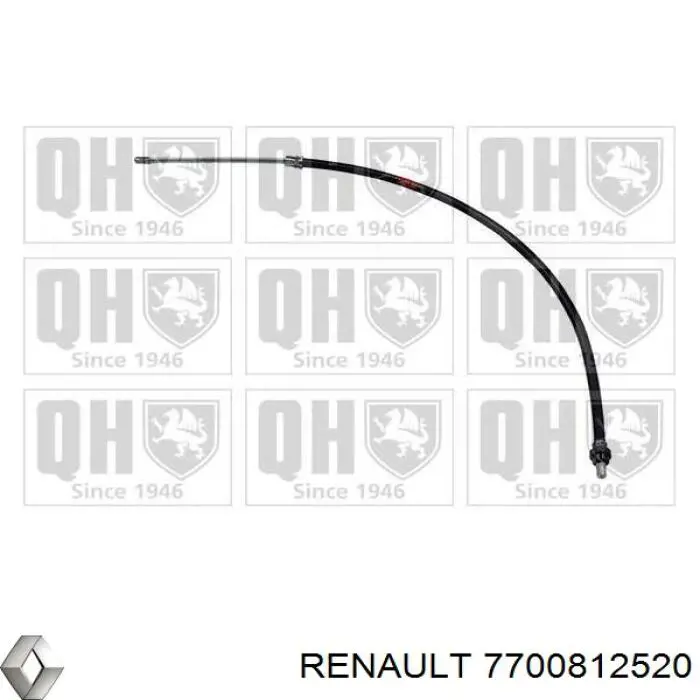 Купить 7700812520 Renault (RVI) Трос стояночного тормоза задний левый