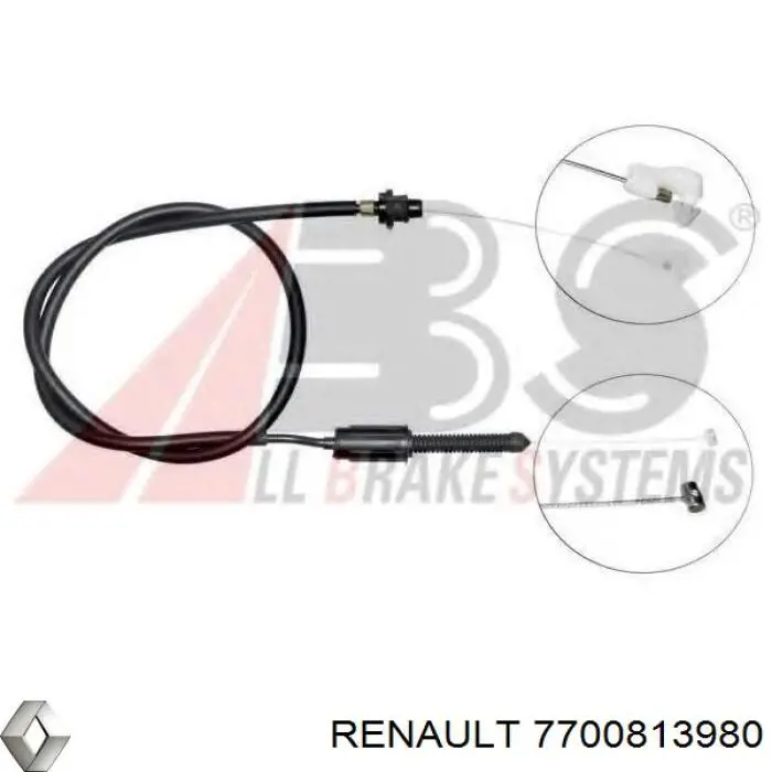 7700813980 Renault (RVI) cabo/pedal de gás (de acelerador)