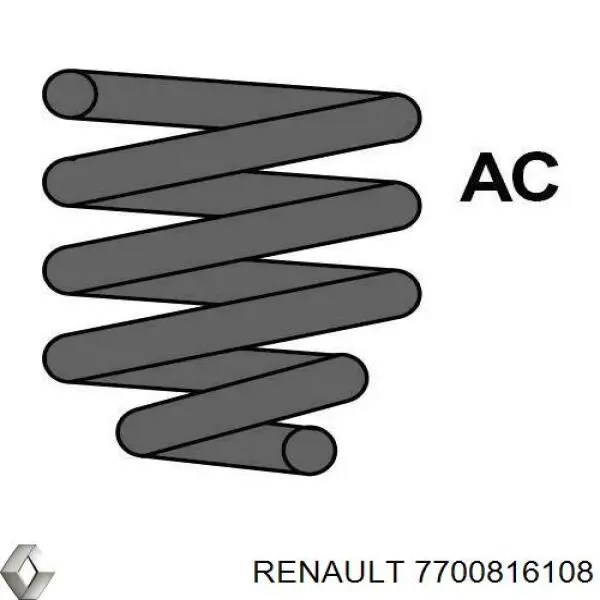 Передняя пружина 7700816108 Renault (RVI)