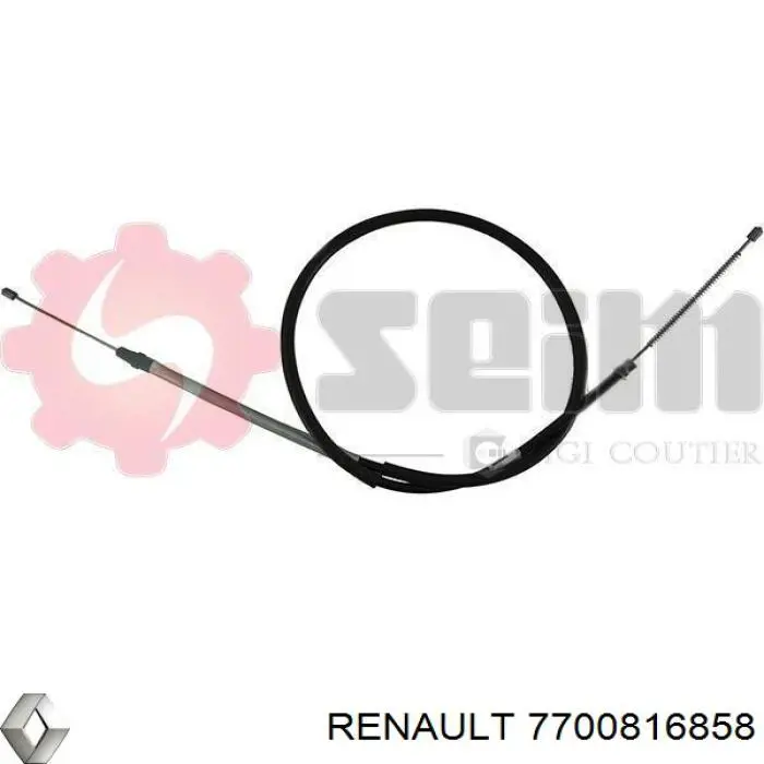 7700816858 Renault (RVI) трос ручного тормоза задний правый/левый