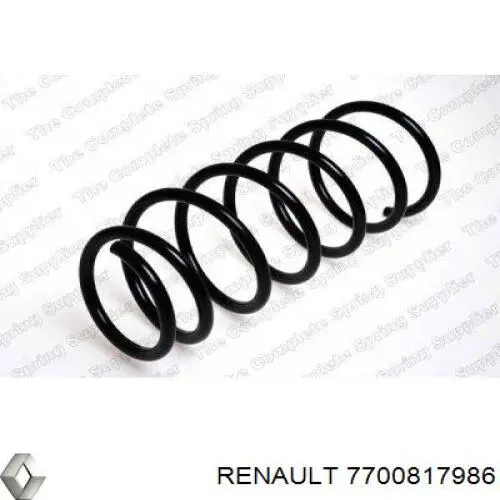 Muelle de suspensión eje delantero 7700817986 Renault (RVI)