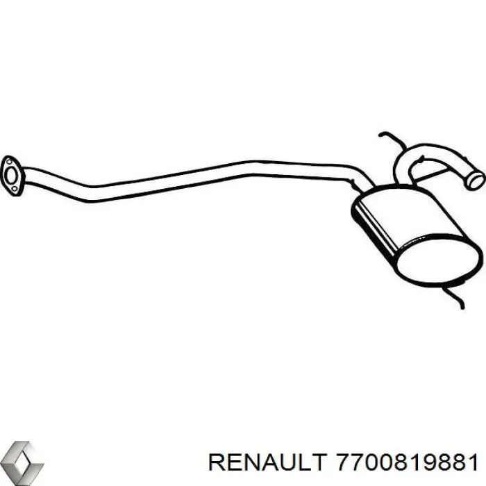 7700824368 Renault (RVI) глушитель, центральная часть