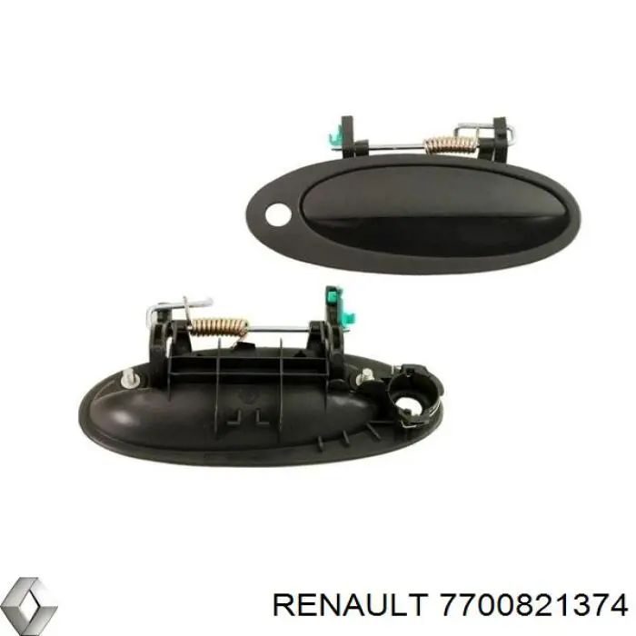 Maçaneta dianteira direita da porta externa para Renault Laguna (B56)