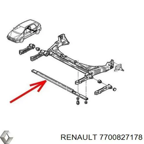 7700827178 Renault (RVI) стабилизатор задний